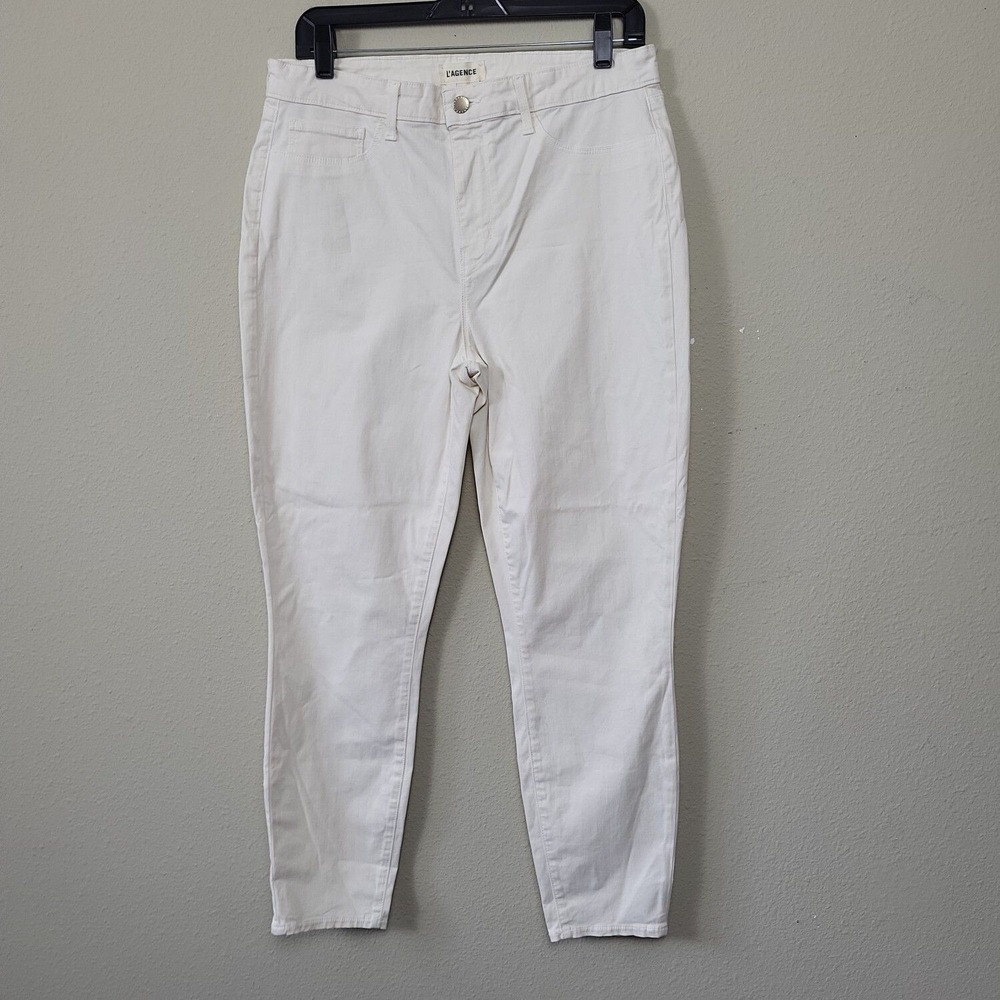 L'agence Womens Vintage White Margot High Rise Skinny‎ Jeans Size 32